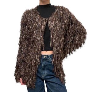 Free people furry cardigan
